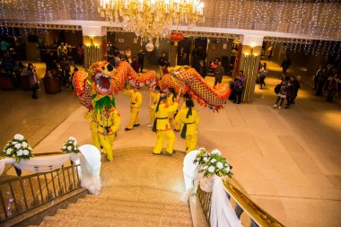 Chinese New Year Tradition show event, shot is selective focus with shallow depth of field. Photo taken on 27 January 2017 at Cairo Egypt