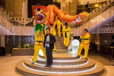 Chinese New Year Tradition show event, shot is selective focus with shallow depth of field. Photo taken on 27 January 2017 at Cairo Egypt