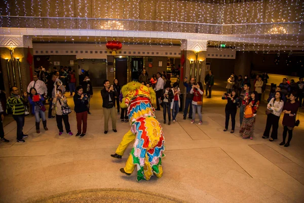Chinese New Year Tradition show event, shot is selective focus with shallow depth of field. Photo taken on 27 January 2017 at Cairo Egypt