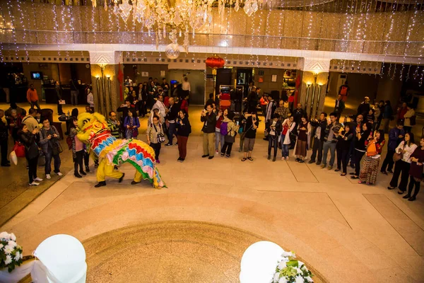 Chinese New Year Tradition show event, shot is selective focus with shallow depth of field. Photo taken on 27 January 2017 at Cairo Egypt