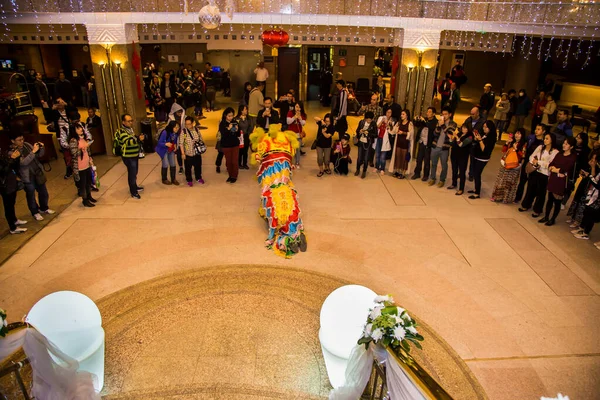 Chinese New Year Tradition show event, shot is selective focus with shallow depth of field. Photo taken on 27 January 2017 at Cairo Egypt