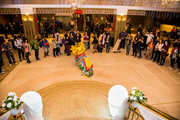 Chinese New Year Tradition show event, shot is selective focus with shallow depth of field. Photo taken on 27 January 2017 at Cairo Egypt