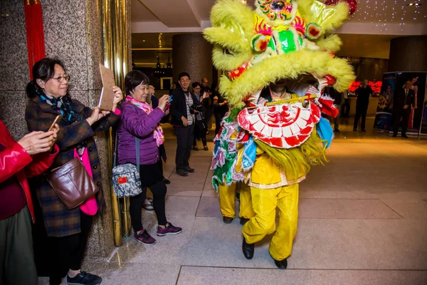 Chinese New Year Tradition show event, shot is selective focus with shallow depth of field. Photo taken on 27 January 2017 at Cairo Egypt