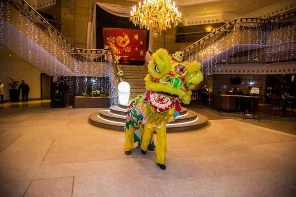 Chinese New Year Tradition show event, shot is selective focus with shallow depth of field. Photo taken on 27 January 2017 at Cairo Egypt