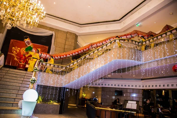 Chinese New Year Tradition show event, shot is selective focus with shallow depth of field. Photo taken on 27 January 2017 at Cairo Egypt