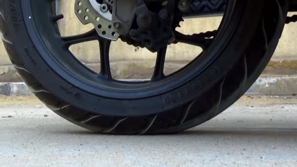 Full Video Footage Motorcycle Safety Gear Speed Start Taken July — Video Stock