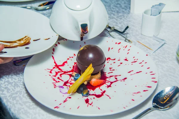 Voedingsfotografie Dessert Art Shot Selectieve Focus Met Ondiepe Scherptediepte — Stockfoto