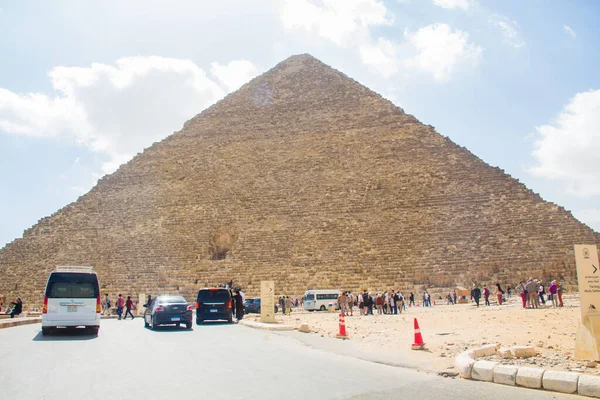 Археологічна Фотографія Great Pyramid Giza Cheops Pyramid Photo Вибірковим Фокусом — стокове фото