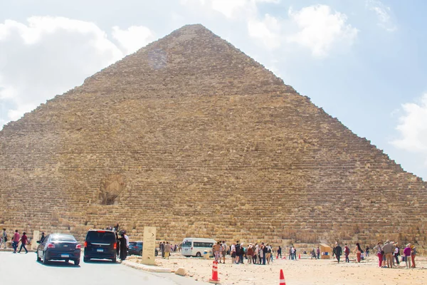 Photographie Archéologique Grandes Pyramides Gizeh Pyramide Khéops Photo Est Mise — Photo