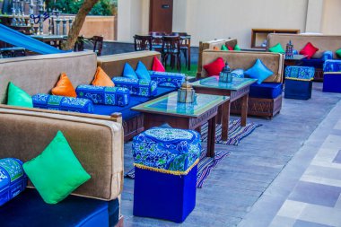 Ramazan çadırı dekorasyon fotoğrafçılığı, fotoğraf seçici odak alan derinliği sığ. Kahire Mısır 'da çekildi