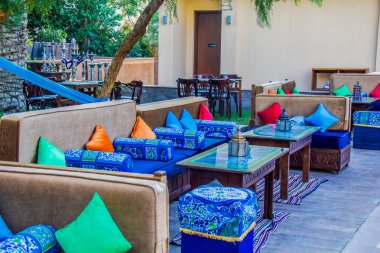 Ramazan çadırı dekorasyon fotoğrafçılığı, fotoğraf seçici odak alan derinliği sığ. Kahire Mısır 'da çekildi