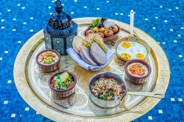 Ramadan Oriental Egyptian Food Fotografie Zum Frühstück Oder Mittag Oder — Stockfoto