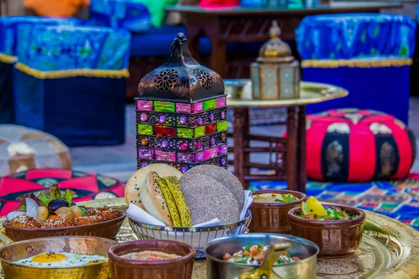 Ramadan Oriental Egyptian food photography for breakfast or lunch or dinner, Photo is selective focus with shallow depth of field. Taken at Cairo Egypt