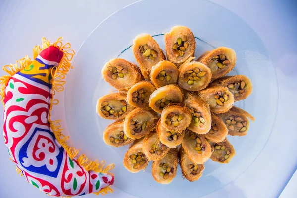 Ramadan Orientalische Dessertfotografie Foto Ist Selektiver Fokus Mit Geringer Schärfentiefe — Stockfoto