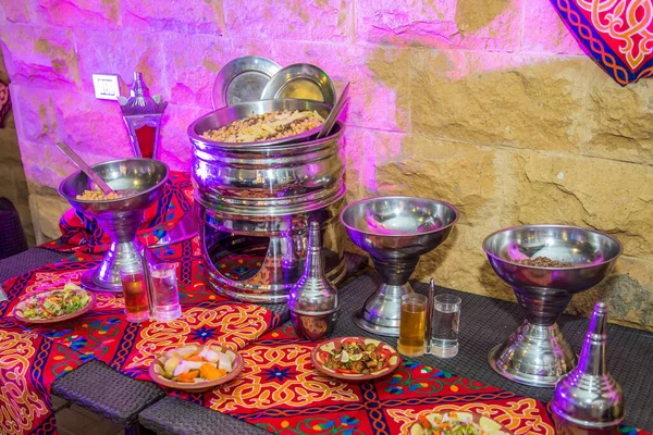 Ramadan Photographie Culinaire Orientale Égyptienne Koshary Petit Déjeuner Déjeuner Dîner — Photo