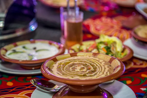 Ramadan Oriental Fotografii Żywności Egipskiej Śniadanie Lub Obiad Lub Kolację — Zdjęcie stockowe