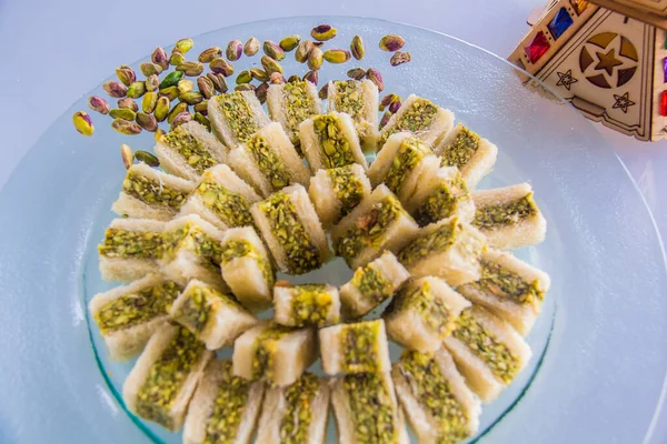 Ramadan Oriental Dessert Photographie Alimentaire Photo Est Mise Point Sélective — Photo
