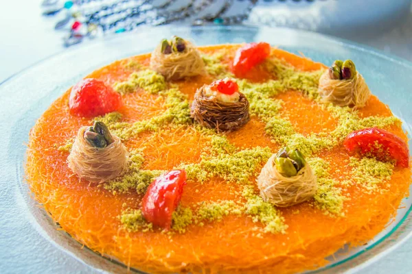 Ramadan Oriental Dessert Fotografi Makanan Photo Selektif Fokus Dengan Kedalaman — Stok Foto