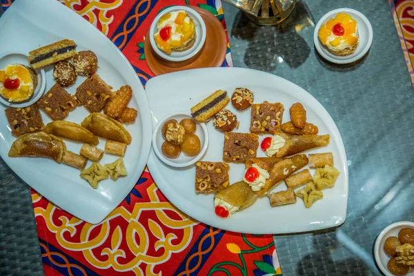 Ramadan Oriental Deser Fotografia Żywności Zdjęcie Jest Selektywne Ostrość Płytkiej — Zdjęcie stockowe