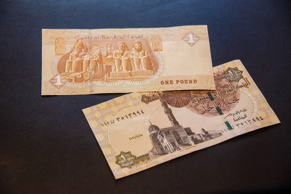 Dinero Egipcio Libra Egipcia Tiro Enfoque Selectivo Con Poca Profundidad — Foto de Stock