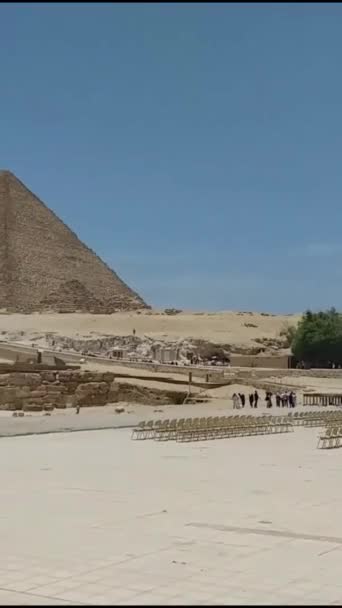 고고학 불가사의 Chephren 피라미드의 위대한 피라미드 사진은 필드의 깊이와 선택적 — 비디오