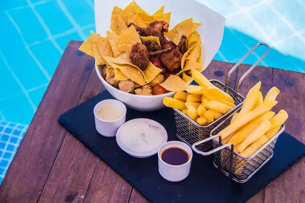 Tasty and Delecious food Fotography art shots, Photos is selective focus with shallow depth of field. shot taken on the pool of LeMeridien Hotel at Cairo Egypt