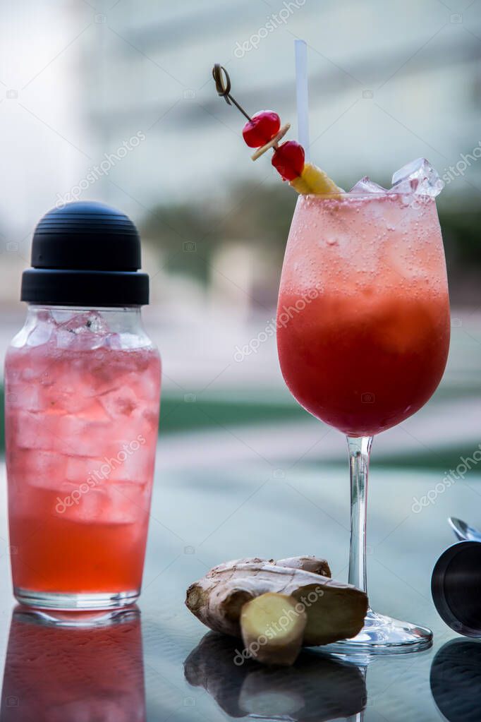 Cocktail Photoshoot, food and drink shot, juice, non alcoholic drink, beverages, glass cup, Photo is selective focus with shallow depth