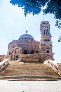 Mısır Antikası, Katolik Hıristiyan Kilisesi, Ortodoks, Coptic arkeoloji tarihi, antik din medeniyeti kutsal bina, seyahat, turizm, seçici odak, sığ alan derinliği, Kahire Mısır, 26 Eylül 2024