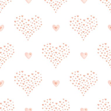 Suluboya kusursuz desen. Portakal rengi kahverengi kalpler ve basit çiçeklerin elle boyanmış çizimi. Doğum günü tebriği ve düğün davetiyesi için beyaz arkaplanda bir yazı çıkar. Sevgililer Günü aşk kartı