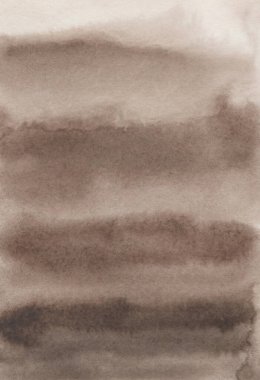 Watercolor illustration. Hand painted abstract background in brown, beige colors in gradient. Sand in desert. Strong wind, tornado. Misty weather, fog. Interior banner, creative poster, postcard