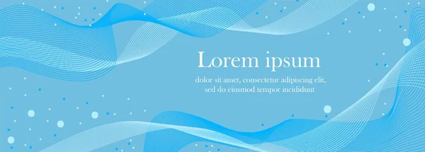 Abstract Winter Banner Vector Vector Waves Blue Background Shiny Moving — Stock Vector