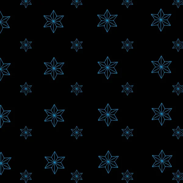 Simple Motif Flocon Neige Noël Sans Couture Sur Fond Sombre — Image vectorielle