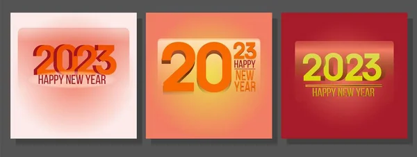 Nový Rok 2023 Šablona Pokrytí Pozdrav Koncepce Design Cover Kalendář — Stockový vektor