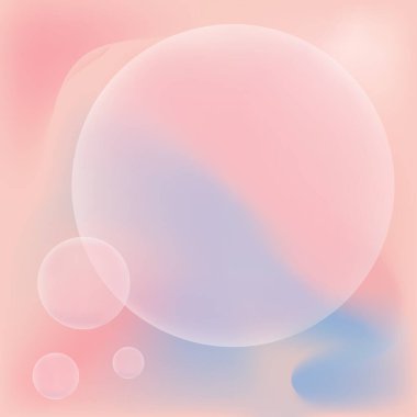 Abstract minimal pink background. Gently pink gradient and transparent circle. Template design wallpaper, flyer, post, social network, banner, print, postcard. Vector image. 