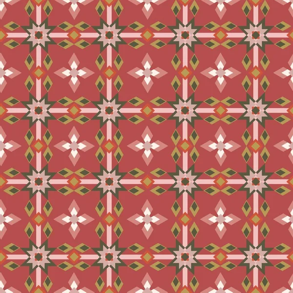 Abstraktes Geometrisches Nahtloses Musterornament Hintergrunddesign Tapete Stoff Druck Dekoratives Element — Stockvektor
