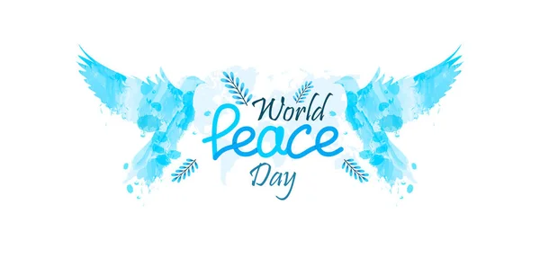 Giornata Mondiale Della Pace Settembre Celebrazione Della Giornata Della Pace — Vettoriale Stock