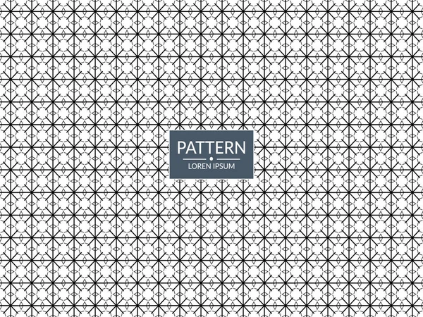 シームレスな幾何学的なスタイリッシュなパターンテクスチャ 幾何学的な織物の花のパターンの背景 ラインサークルシームレスな装飾エレガントな抽象的なパターン 概要幾何学的六角形立方体パターン — ストックベクタ