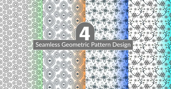 Geometric Textile Floral Pattern Background Seamless Geometric Stylish Pattern Texture — Stock Vector