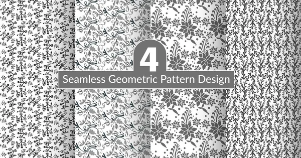 Fundo Padrão Floral Têxtil Geométrico Textura Padrão Elegante Geométrica Sem —  Vetores de Stock