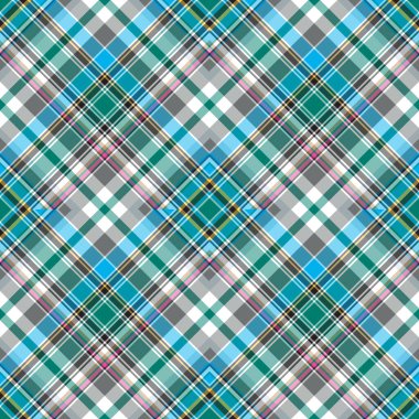 Tartan Ekoseli İskoç Kusursuz Düzeni 'ni ayarlayın. Düz tekstil kumaş desenli süs tasarımı. Tartan, ekose, masa örtüsü, gömlek, elbise, yatak, battaniye ve diğer tekstil kumaşlarından doku.