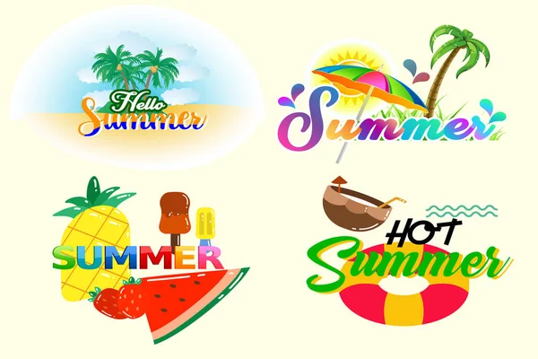 夏のセールバナーとトロピカルビーチの背景ベクターでポスターデザイン 現実的な大きく スーパーセール 夏休みの背景デザイン — ストックベクタ