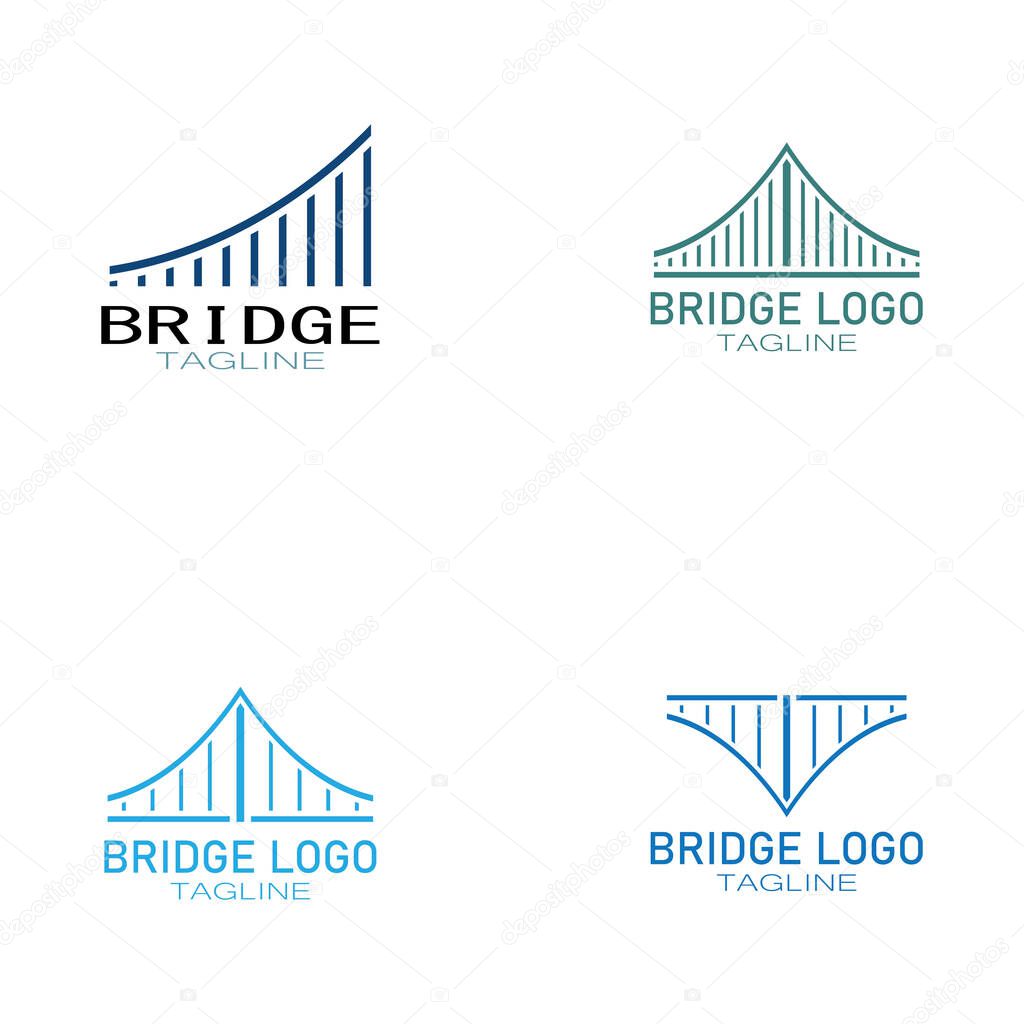 Bridge logo vector icon illustration design template