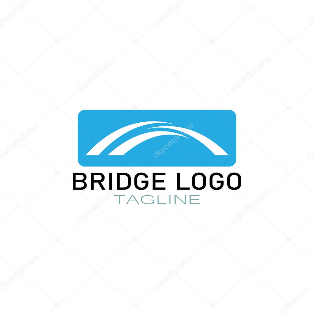 Bridge logo vector icon illustration design template
