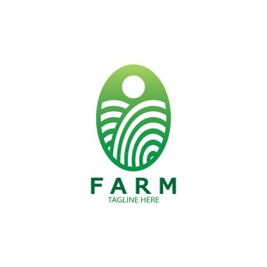 Çiftlik vektörü tarım organik ikon çizimi