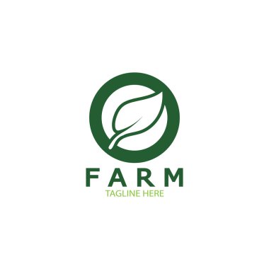 Çiftlik vektörü tarım organik ikon çizimi