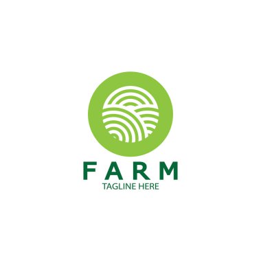 Çiftlik vektörü tarım organik ikon çizimi