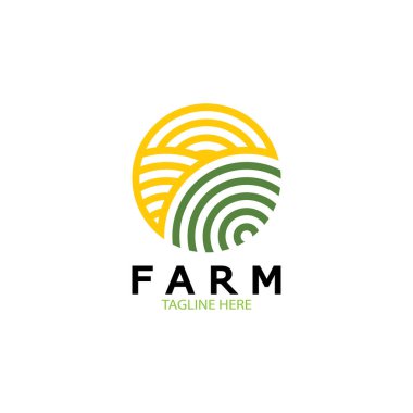 Çiftlik vektörü tarım organik ikon çizimi