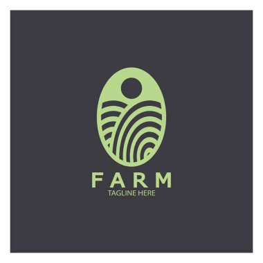 Çiftlik vektörü tarım organik ikon çizimi