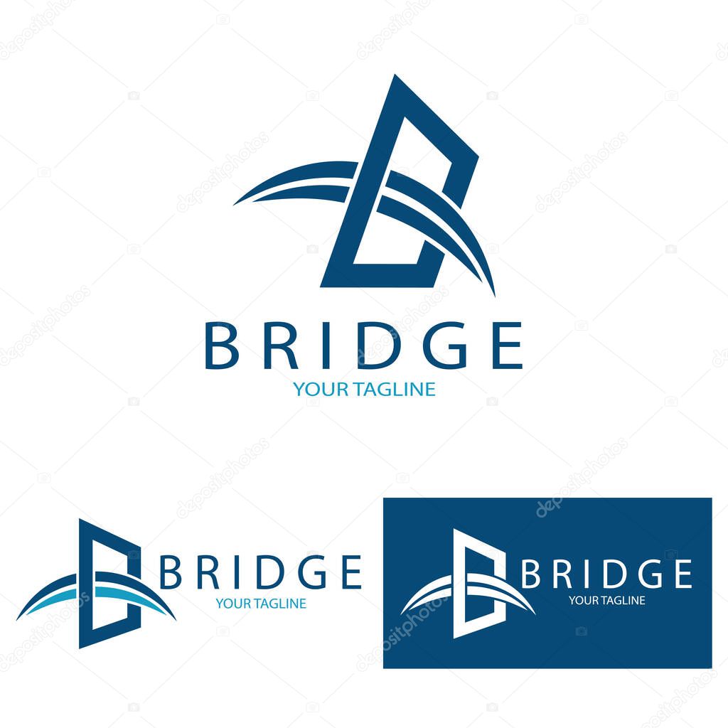 Bridge logo vector icon illustration design template