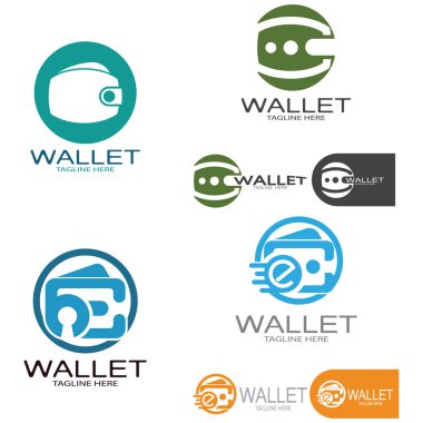 e wallet logo design illustration icon with a simple modern concept, for electronic wallets, digital money storage applications, digital savings, digital money transactions,vector